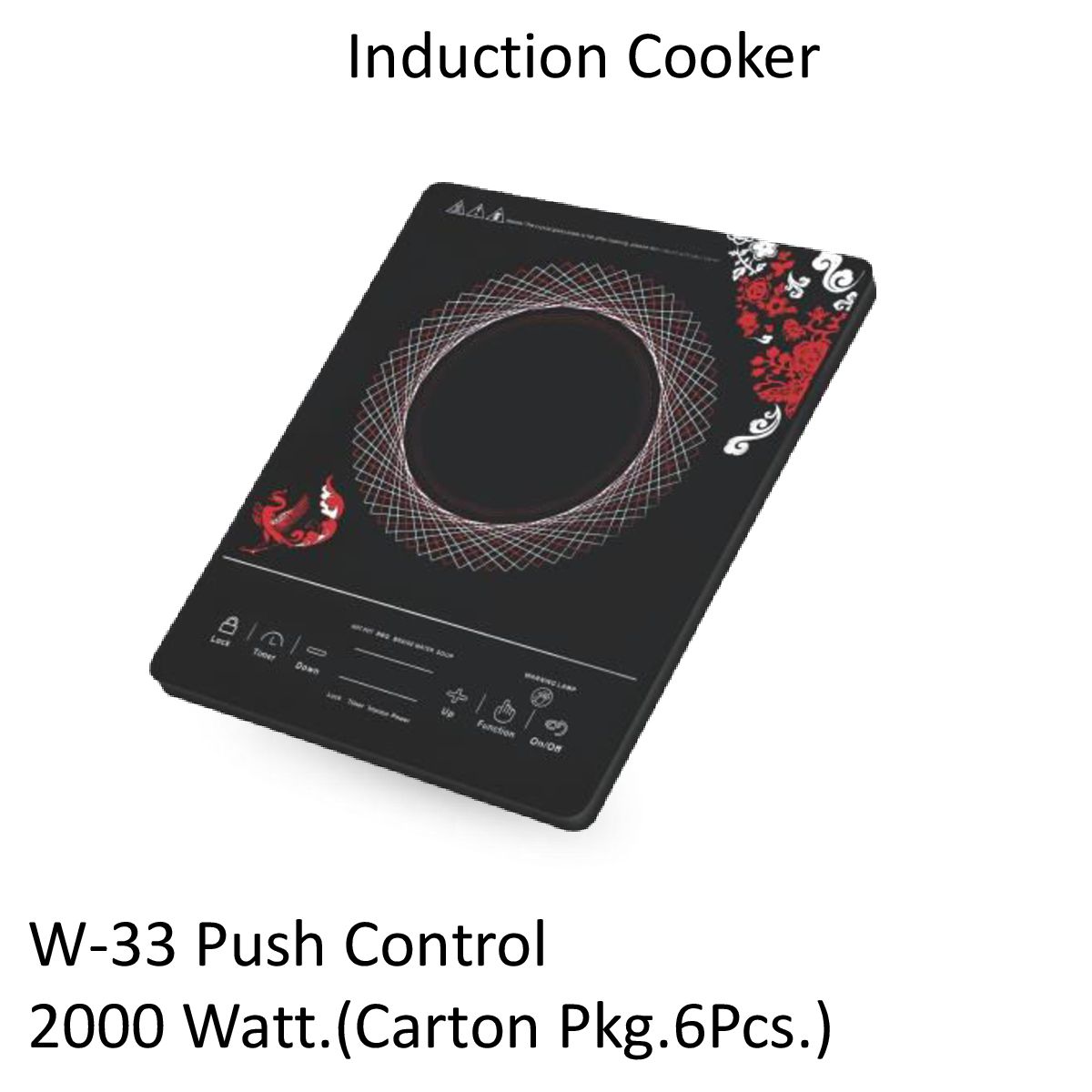 Induction Cooker W-33 Push Control (2000 Watt